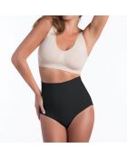 Onzichtbaar zwart slipje met hoge taille