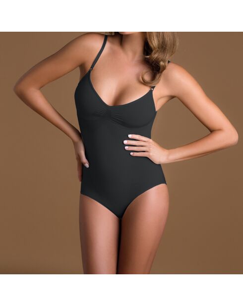 Body nero con cinturino sottile oro