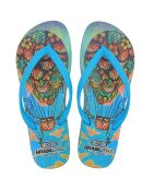 Tongs Printed Pop Art Pamela bleu ciel