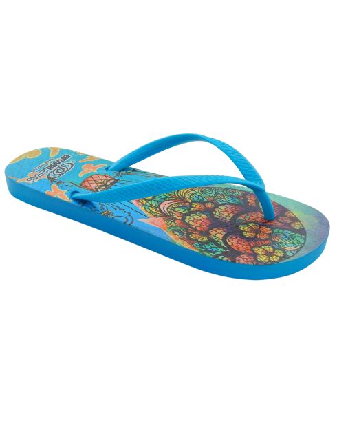 Tongs Printed Pop Art Pamela bleu ciel