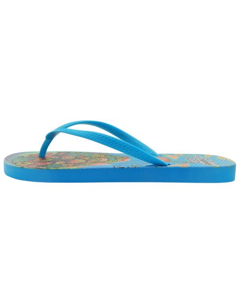 Tongs Printed Pop Art Pamela bleu ciel