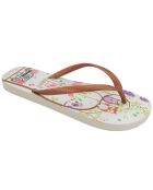 Bruine teenslippers van Pop Art Noal met print