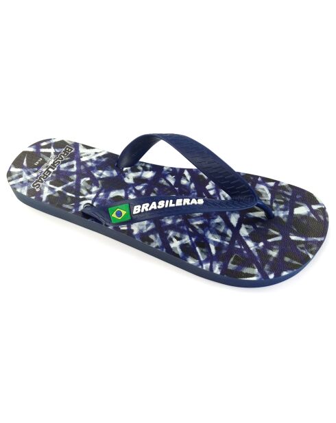 Tongs Printed Pop Art Paul bleu marine