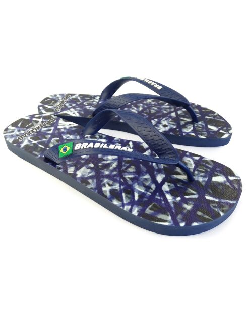 Tongs Printed Pop Art Paul bleu marine