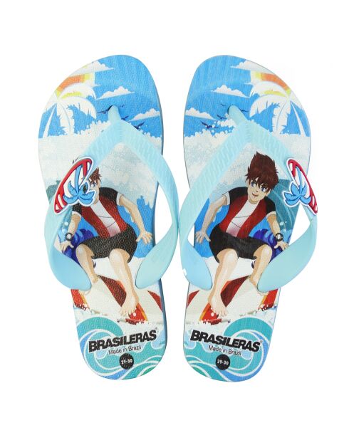 Tongs Printed Pop Lina bleu ciel