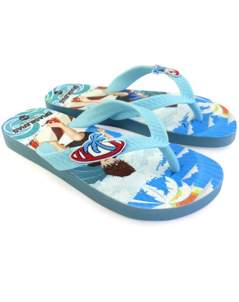 Tongs Printed Pop Lina bleu ciel