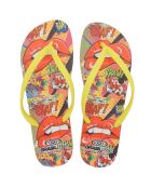 Tongs Printed Pop Art Lenna jaunes