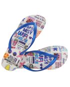 Tongs Printed Pop Art Sandra bleu royal