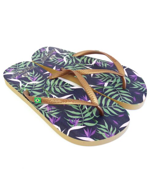 Tongs Printed Pop Art Karina dorées