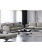 Canapé 2 places en Tissu Vienna gris clair - 160x92x95 cm