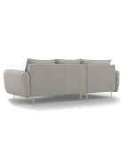 Canapé d'Angle Gauche en Tissu Vienna gris clair - 255x170x95 cm