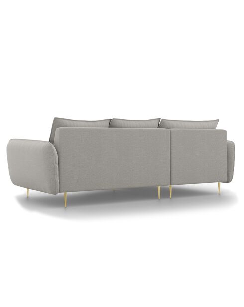 Canapé d'Angle Gauche en Tissu Vienna gris clair - 255x170x95 cm