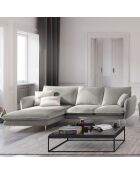 Canapé d'Angle Gauche en Tissu Vienna gris clair - 255x170x95 cm