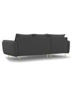Canapé d'Angle Gauche en Tissu Vienna gris foncé - 255x170x95 cm
