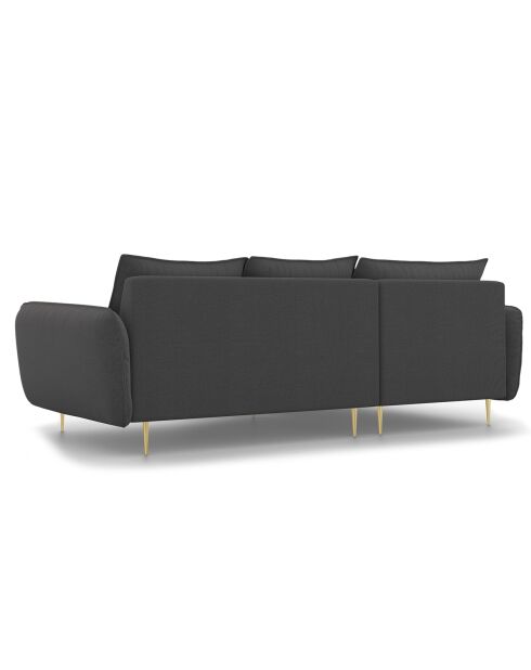 Canapé d'Angle Gauche en Tissu Vienna gris foncé - 255x170x95 cm