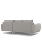Canapé d'Angle Droit en Tissu Vienna gris clair - 255x170x95 cm
