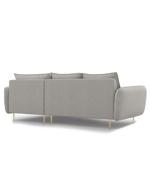 Canapé d'Angle Droit en Tissu Vienna gris clair - 255x170x95 cm