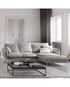 Canapé d'Angle Droit en Tissu Vienna gris clair - 255x170x95 cm