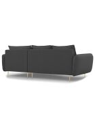 Canapé d'Angle Droit en Tissu Vienna gris foncé - 255x170x95 cm