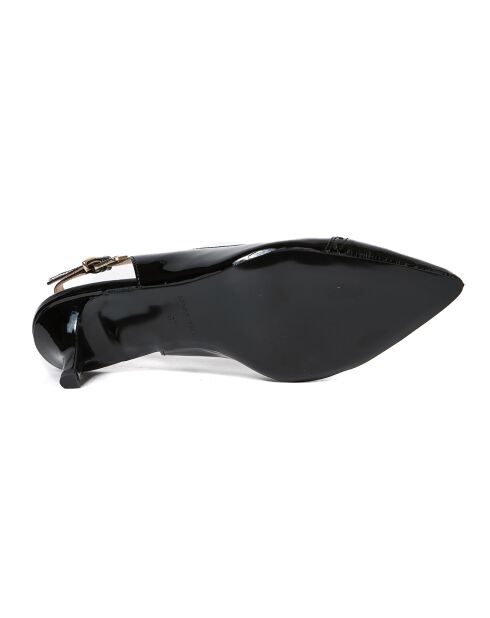 Slingbacks en Cuir Salomé noirs - Talon 5 cm