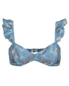 Top da bagno Palme Toi con stampa blu