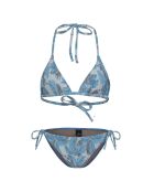 Slip bikini blu con stampa Palme Moi