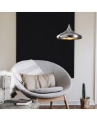 Suspension Berceste argenté - 35x35x116cm