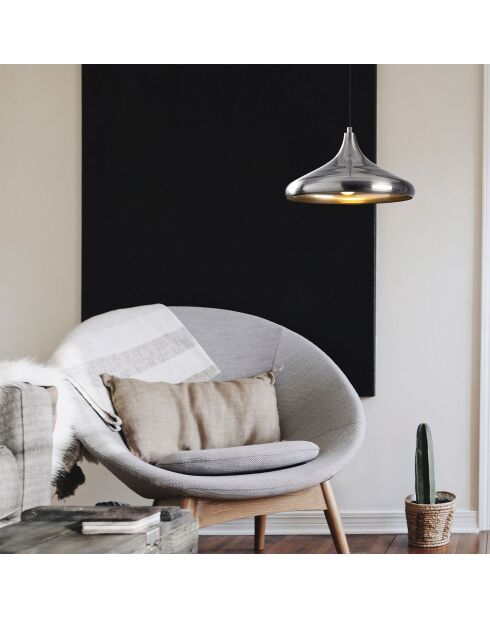 Suspension Berceste argenté - 35x35x116cm