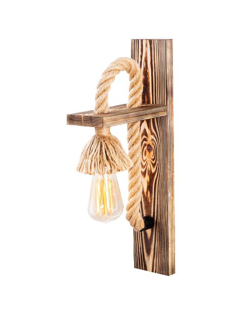 Lámpara de pared de madera Erebos - 9x18x45cm