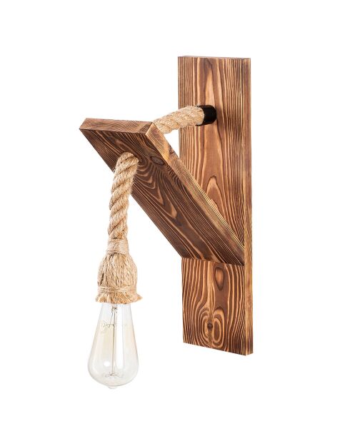 Lámpara de pared de madera Erebos - 11x21x40cm