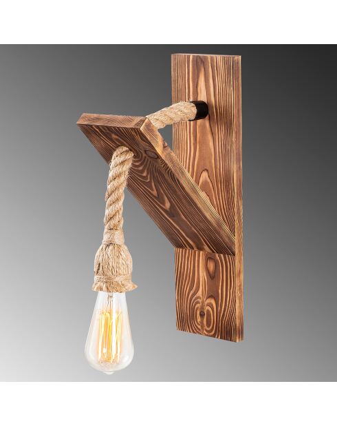 Lámpara de pared de madera Erebos - 11x21x40cm