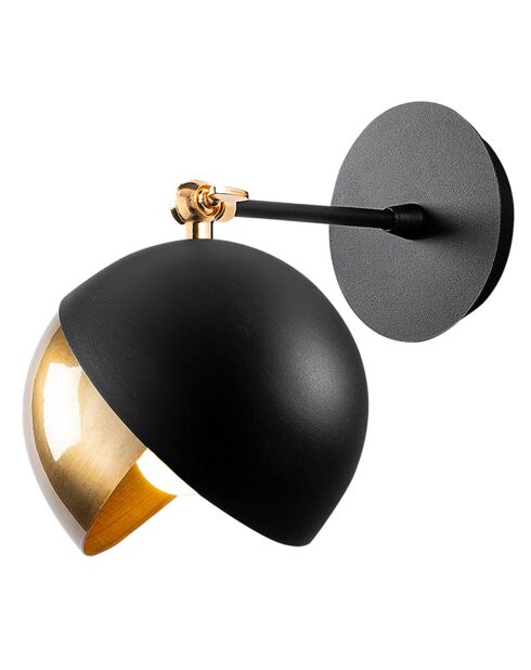 Lampada da parete Berceste nera/oro - 20x26x25cm