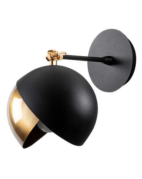 Lampada da parete Berceste nera/oro - 20x26x25cm
