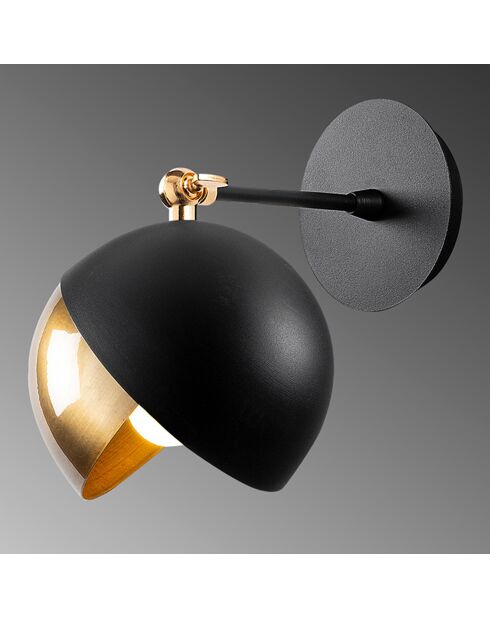 Lampada da parete Berceste nera/oro - 20x26x25cm