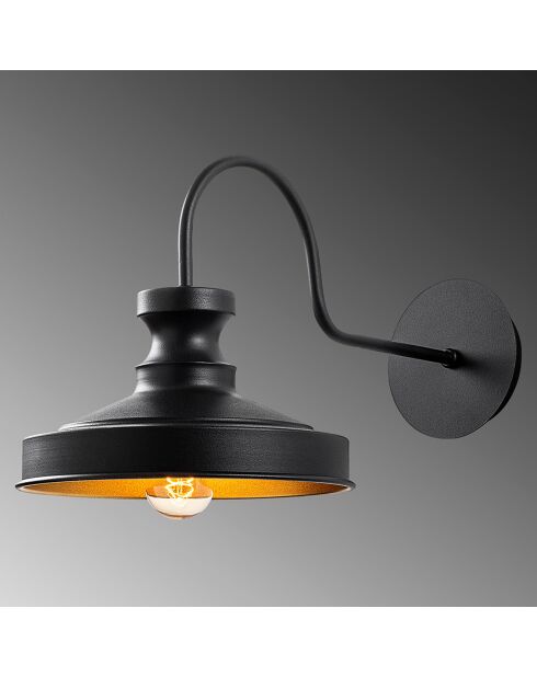 Berceste schwarze Wandleuchte - 22x42xh.23 cm