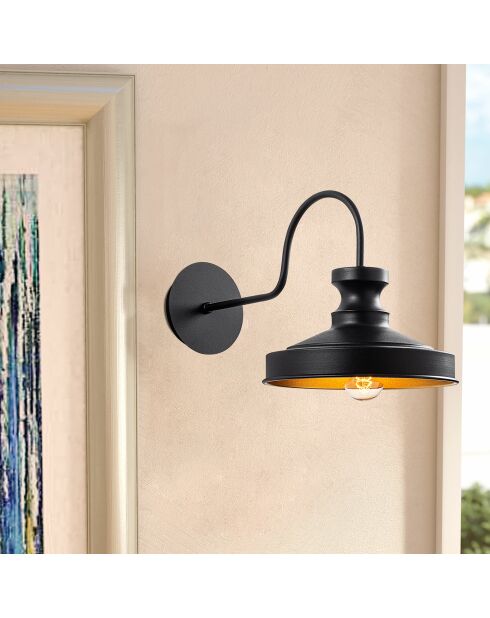 Berceste schwarze Wandleuchte - 22x42xh.23 cm