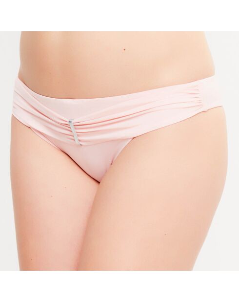 Braguitas de bikini rosas de corte alto Waves