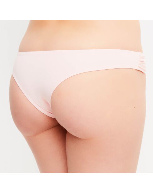 Braguitas de bikini rosas de corte alto Waves