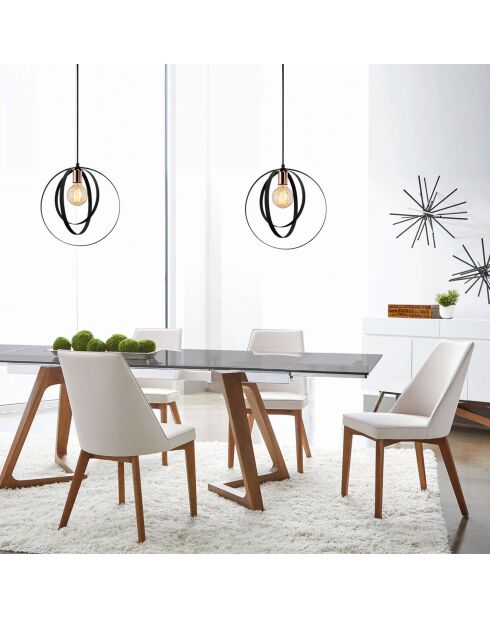 Suspension Vaveyla noire  -  D. 35xh.131 cm