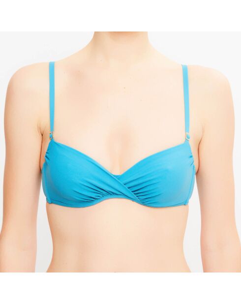 Top bikini moderno turchese