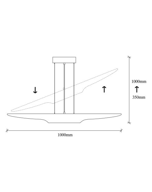 Suspension Efsun noire - 100x10x104cm