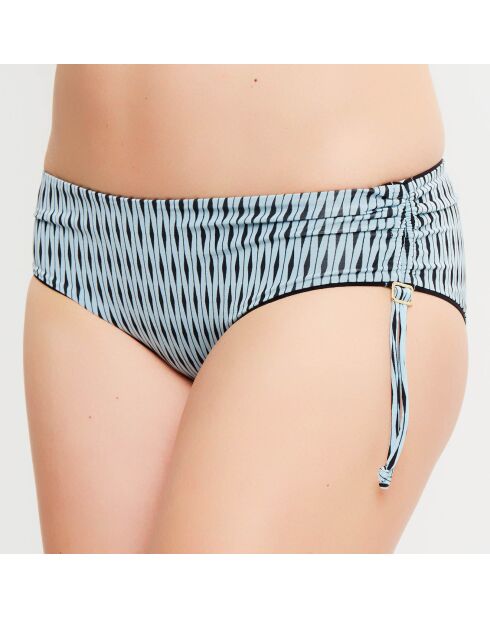Eva shorty zwembroekje met zwart/turquoise print
