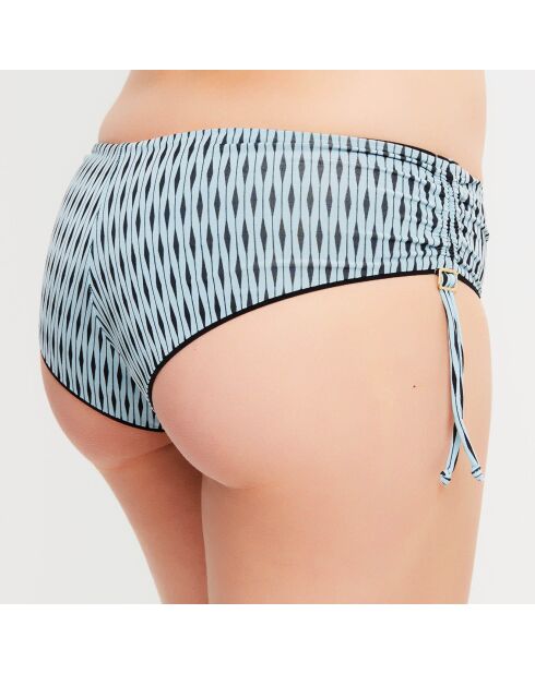 Eva shorty zwembroekje met zwart/turquoise print