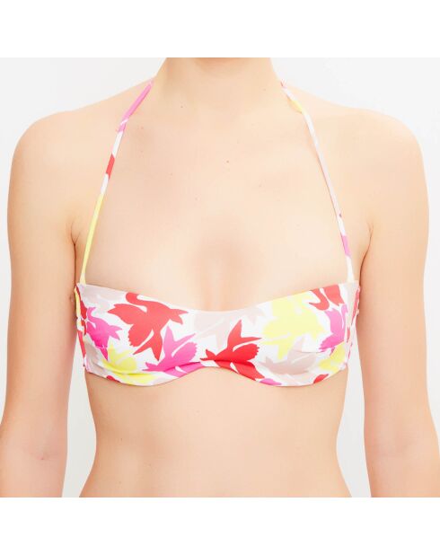 Fleur de Plume Bandeau-bikinitop met veelkleurige print