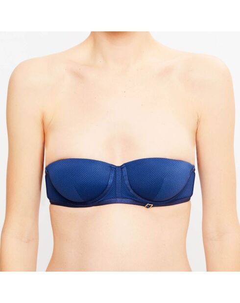 Haut de maillot bandeau push-up Swim-Essence bleu