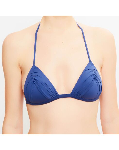 Top bikini a triangolo blu Waves