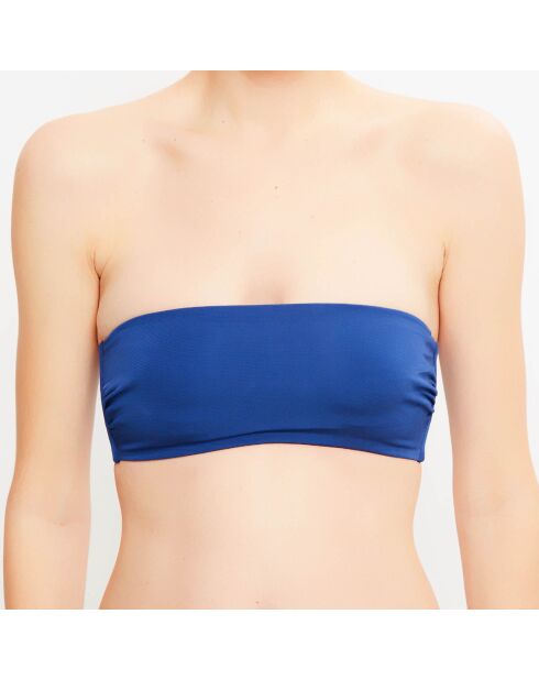 Luxuriöses Stirnbandoberteil mit Kette in Marineblau/Silber