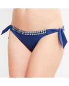 Bas de maillot à nouer Summer Chain bleu marine/argenté