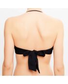 Haut de maillot bandeau Aqua Drapes noir