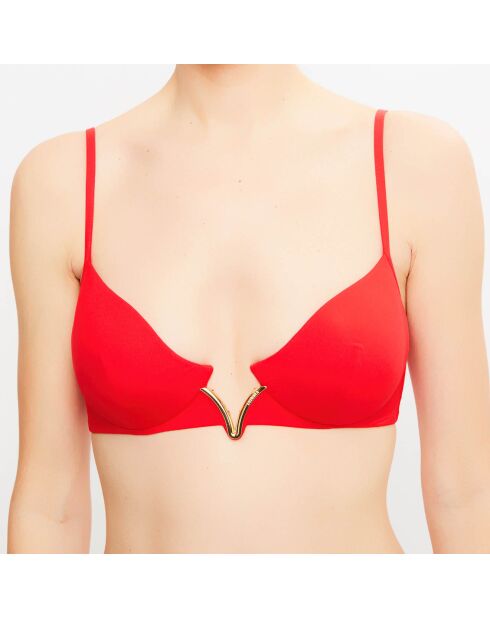 Aquamarijnrode bikinitop